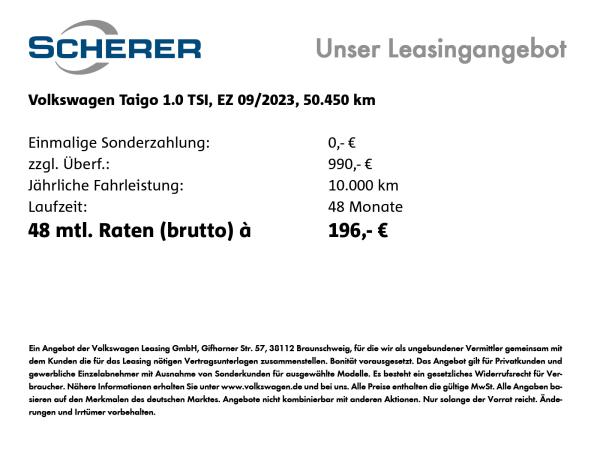 Volkswagen Taigo 1.0 TSI *Life*  🚨Bitte Beschreibung lesen🚨