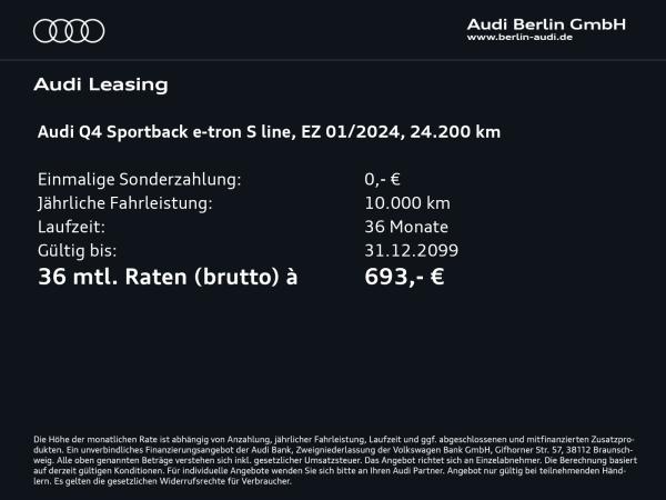 Audi Q4 e-tron Q4 Sportback 55 e-tron qu. PANO HUD MATRIX NAVI