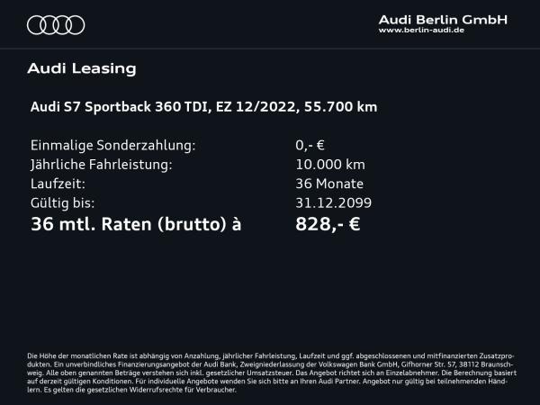 Audi S7 Sportback tiptr. STDHZG HUD NACHTS MATRIX 360