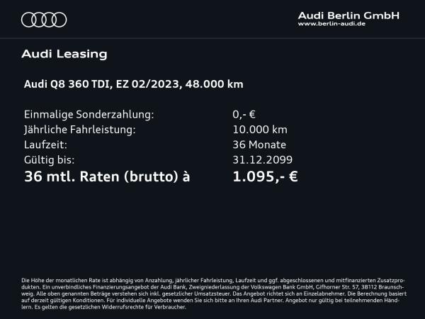 Audi Q8 50 TDI qu.tiptr. STDHZG MATRIX 360°K HUD