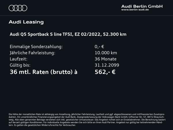 Audi Q5 Sportback S line edition one 45 TFSI qu.S tr.