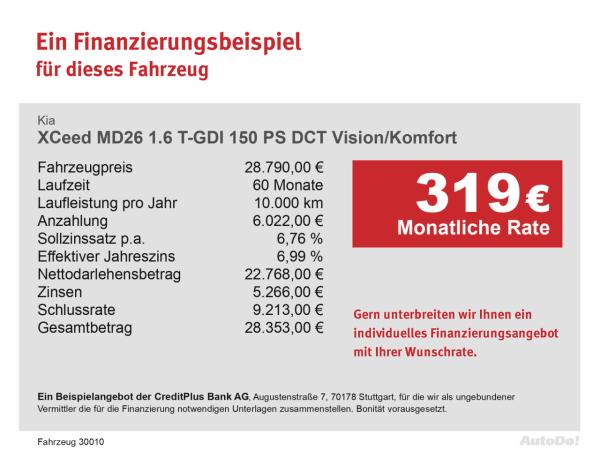 Kia XCeed MD26 1.6 T-GDI DCT Vision/Komfort LED