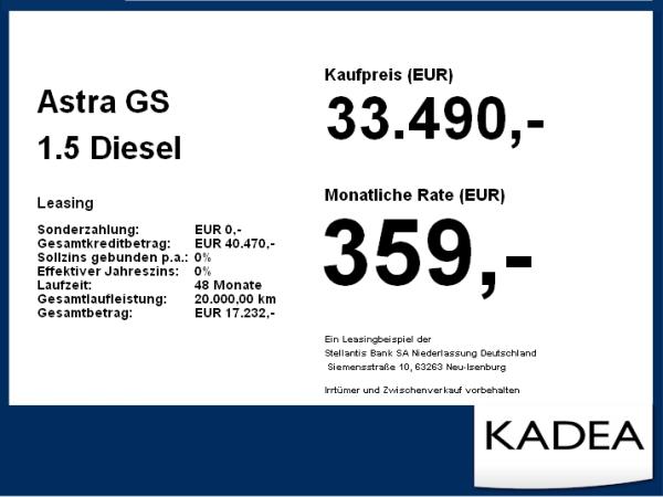 Opel Astra GS 1.5 Diesel