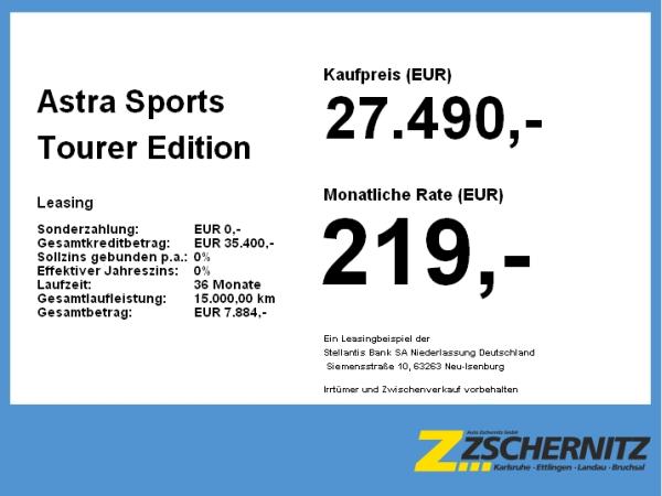 Opel Astra Sports Tourer Edition 1.2 Turbo