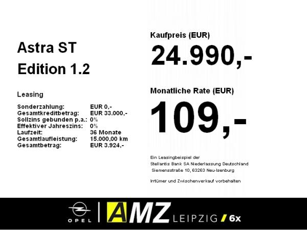 Opel Astra ST Edition 1.2 Turbo Nur für Kunden
