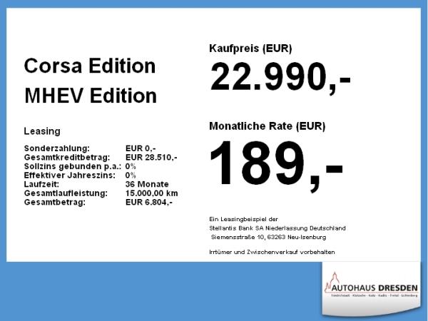 Opel Corsa Edition MHEV