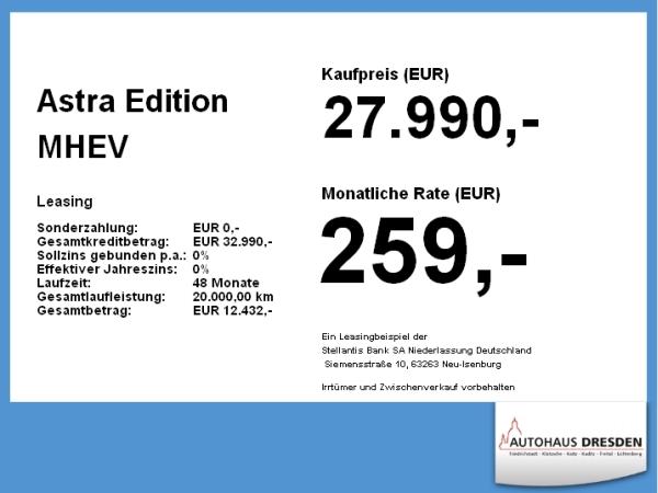 Opel Astra Edition MHEV