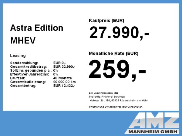 Opel Astra Edition MHEV