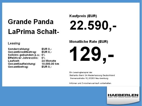 Fiat Grande Panda LaPrima Winterp*Tempo*Kamera