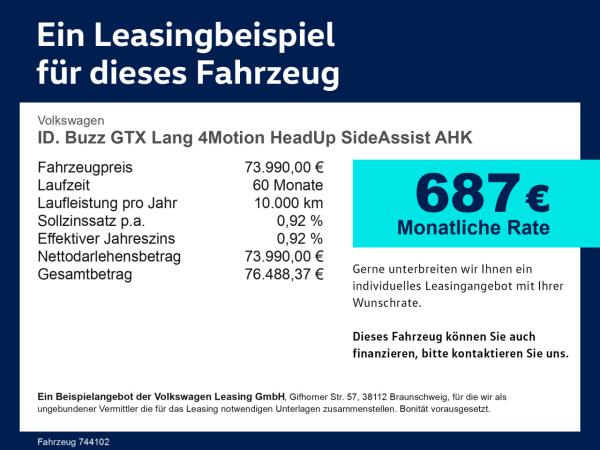 Volkswagen ID.Buzz ID. Buzz GTX Lang 4Motion HeadUp SideAssist AHK